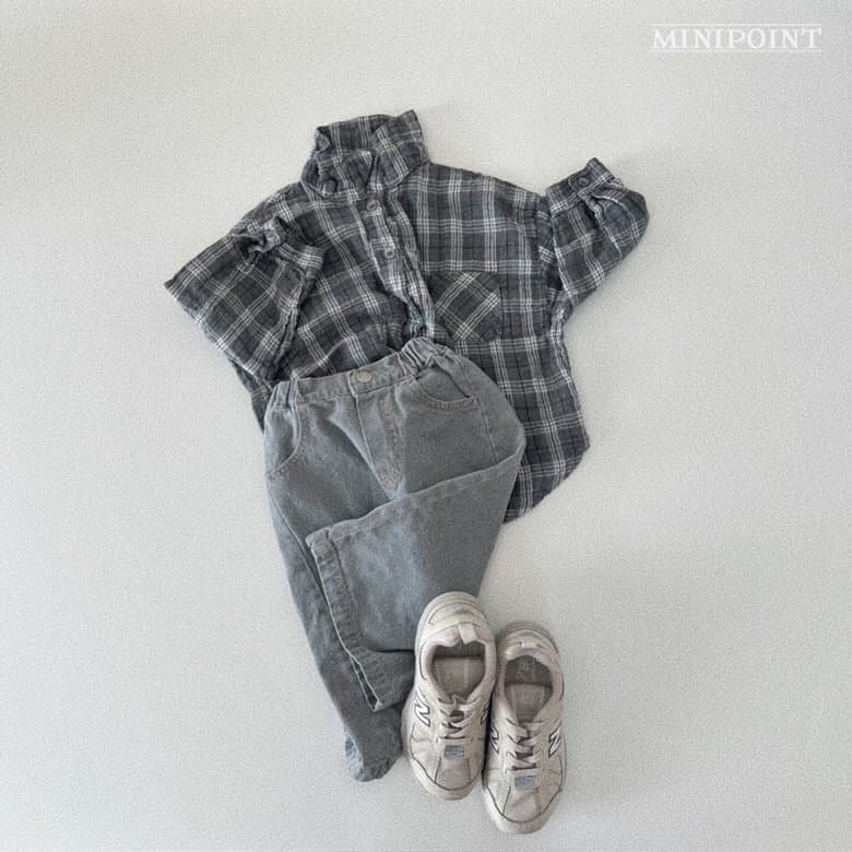 Minipoint - Korean Children Fashion - #minifashionista - Stand Check Shirt - 9