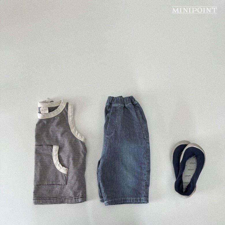 Minipoint - Korean Children Fashion - #prettylittlegirls - Small Stripes Jeans - 5