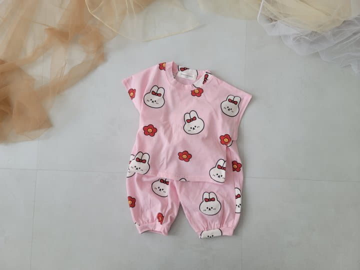 Moran - Korean Children Fashion - #Kfashion4kids - Rabbit Top Bottom Set - 2