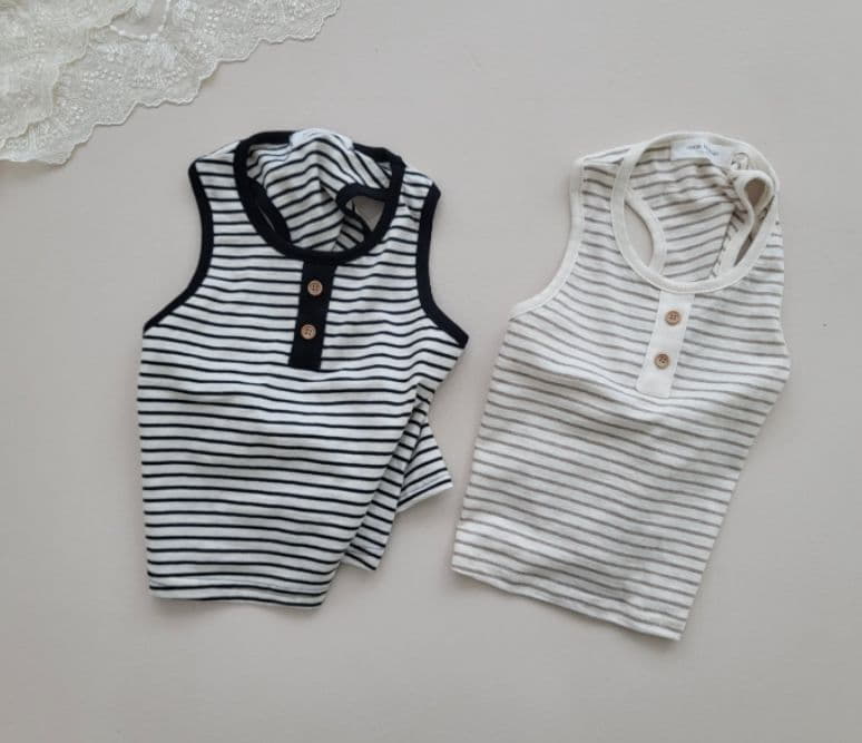 Moran - Korean Children Fashion - #discoveringself - Mango Button Top Bottom Set - 3