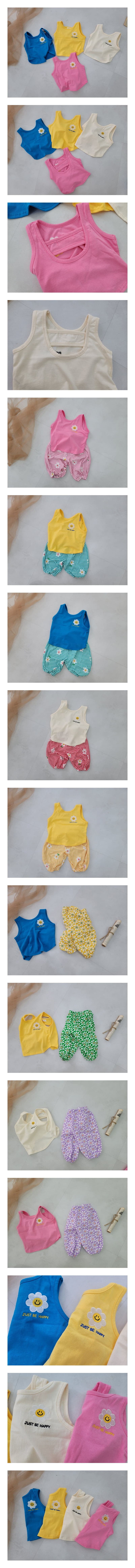 Moran - Korean Children Fashion - #kidsshorts - Happy Daisy Sleeveless