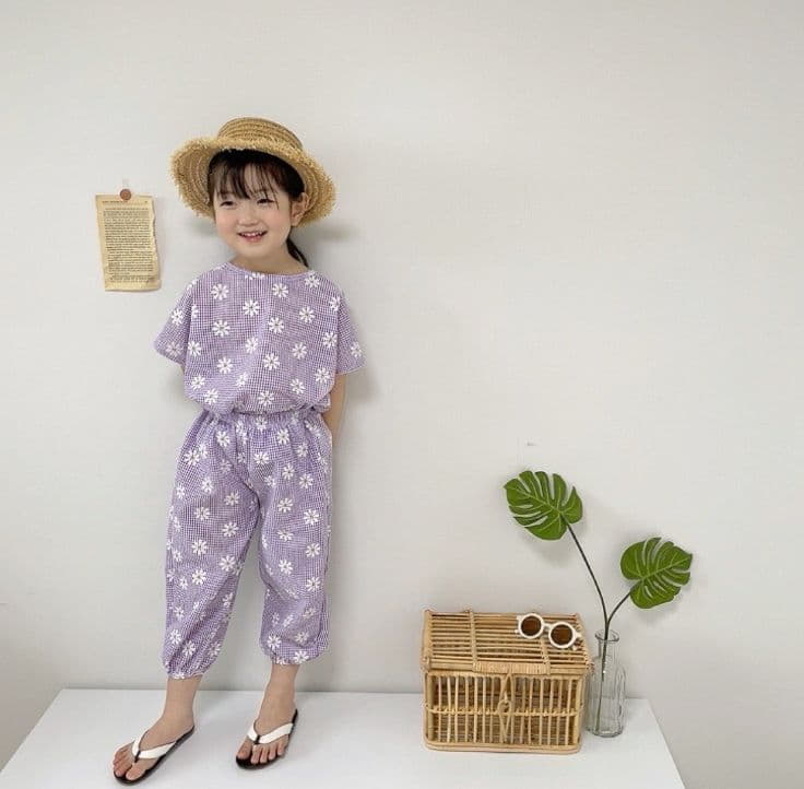 Moran - Korean Children Fashion - #littlefashionista - Daisy Top Bottom Set - 10