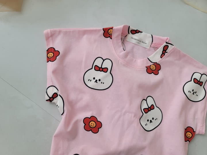 Moran - Korean Children Fashion - #toddlerclothing - Rabbit Top Bottom Set - 8