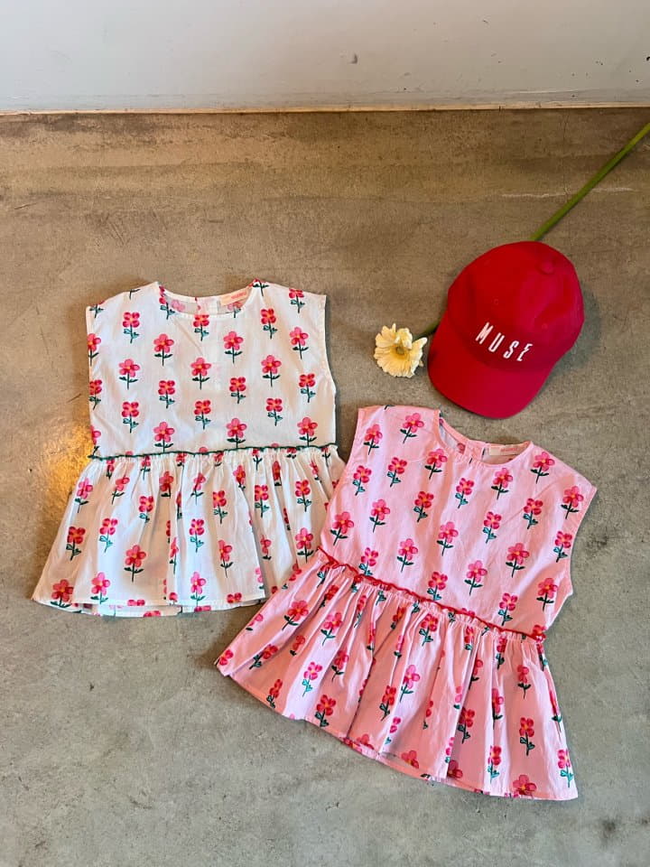 Mumunbaba - Korean Children Fashion - #fashionkids - Red Flower Blouse - 9