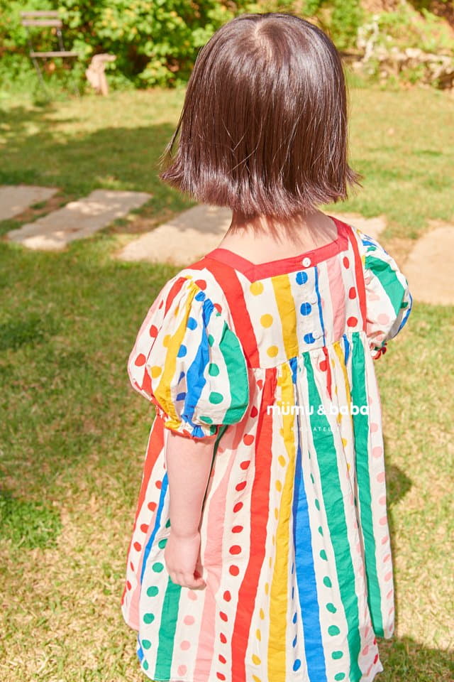 Mumunbaba - Korean Children Fashion - #kidsshorts - Vivid Ribbon One-piece