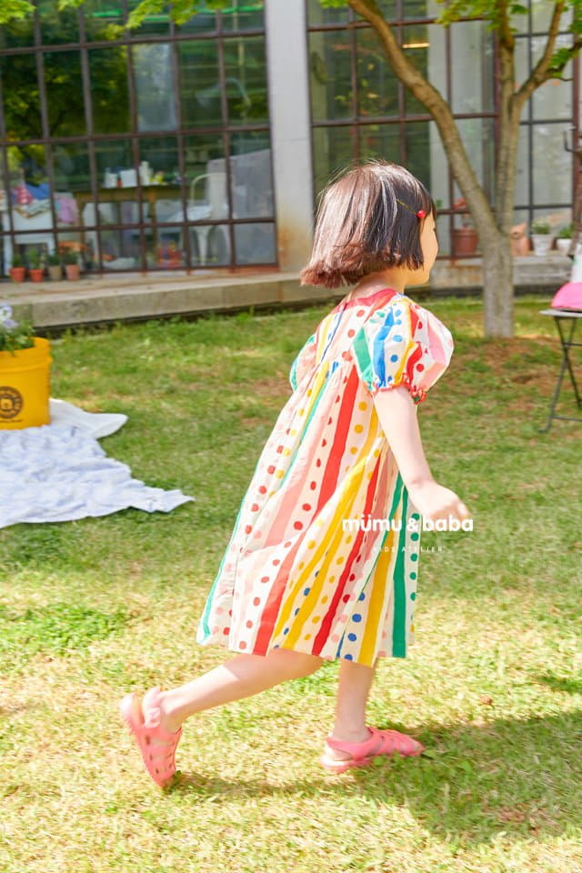 Mumunbaba - Korean Children Fashion - #littlefashionista - Vivid Ribbon One-piece - 5