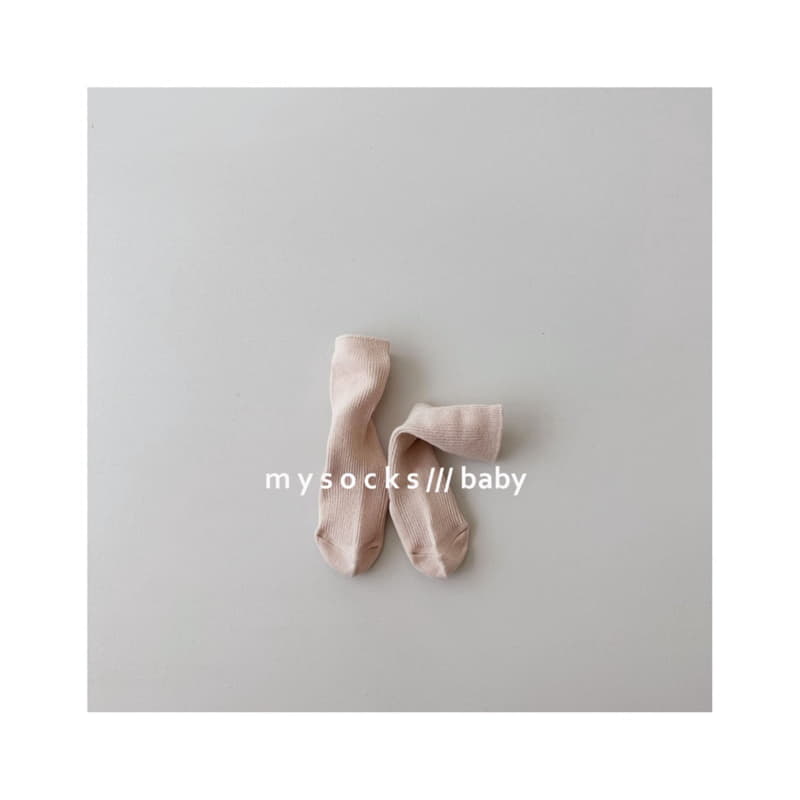 My Socks - Korean Baby Fashion - #babyoutfit - Bebe Milk Knee Socks Ivory - 3