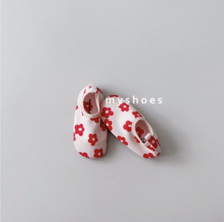 My Socks - Korean Children Fashion - #designkidswear - Flower Ocean Aqua Shoes - 10