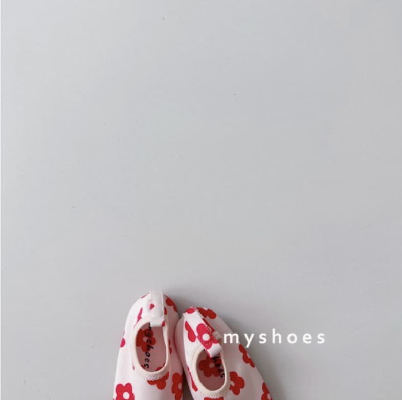 My Socks - Korean Children Fashion - #fashionkids - Flower Ocean Aqua Shoes - 12