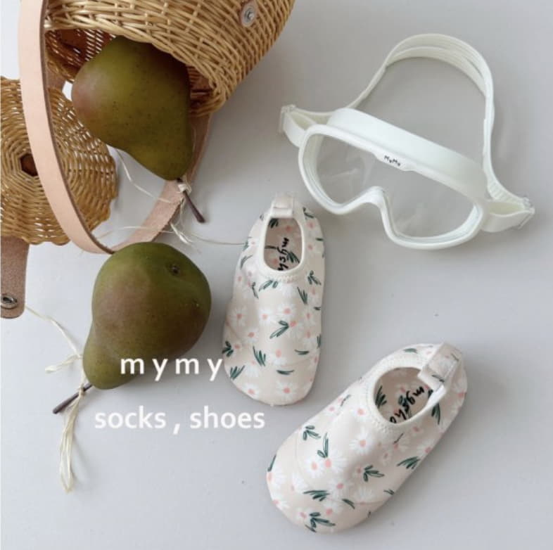 My Socks - Korean Children Fashion - #stylishchildhood - Flower Ocean Aqua Shoes - 7