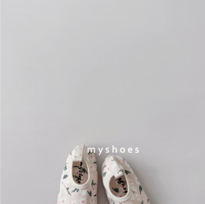 My Socks - Korean Children Fashion - #toddlerclothing - Flower Ocean Aqua Shoes - 6