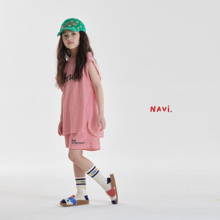 Navi - Korean Children Fashion - #childofig - Stripes Tee - 8