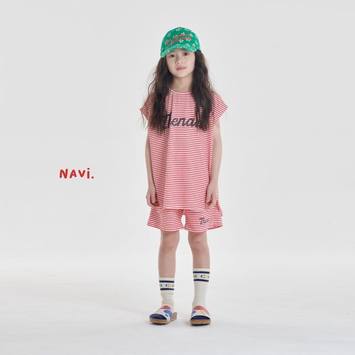 Navi - Korean Children Fashion - #kidsshorts - Stripes Pants - 7