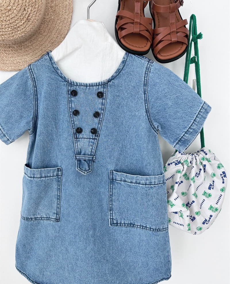 Neko - Korean Children Fashion - #designkidswear - Picnic Denim One-piece