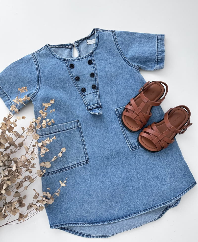 Neko - Korean Children Fashion - #fashionkids - Picnic Denim One-piece - 3