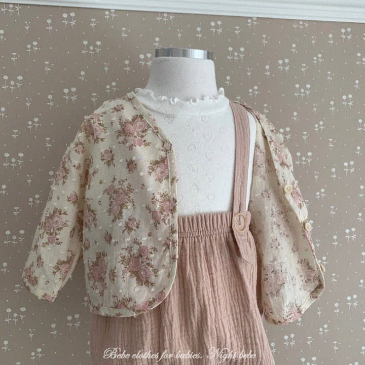 Night Bebe - Korean Baby Fashion - #babyboutiqueclothing - Rose Cardigan  0~3y