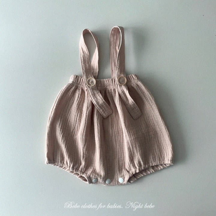 Night Bebe - Korean Baby Fashion - #babyoutfit - Yoru Dungareed Bloomer - 7