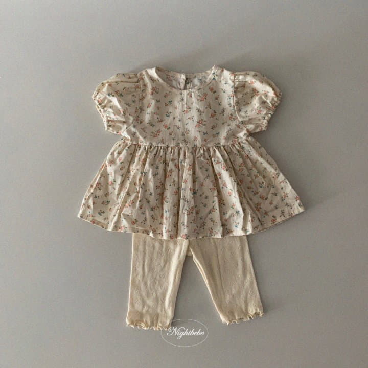 Night Bebe - Korean Baby Fashion - #onlinebabyboutique - Eyelet Leggings