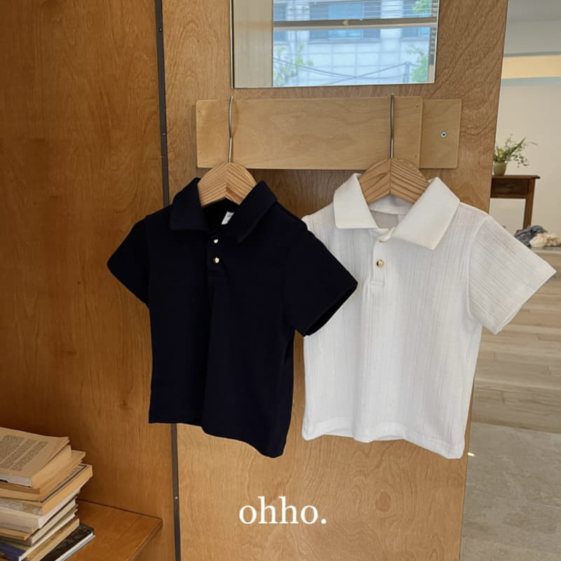 Ohho - Korean Children Fashion - #fashionkids - French Summer Collar Tee - 11