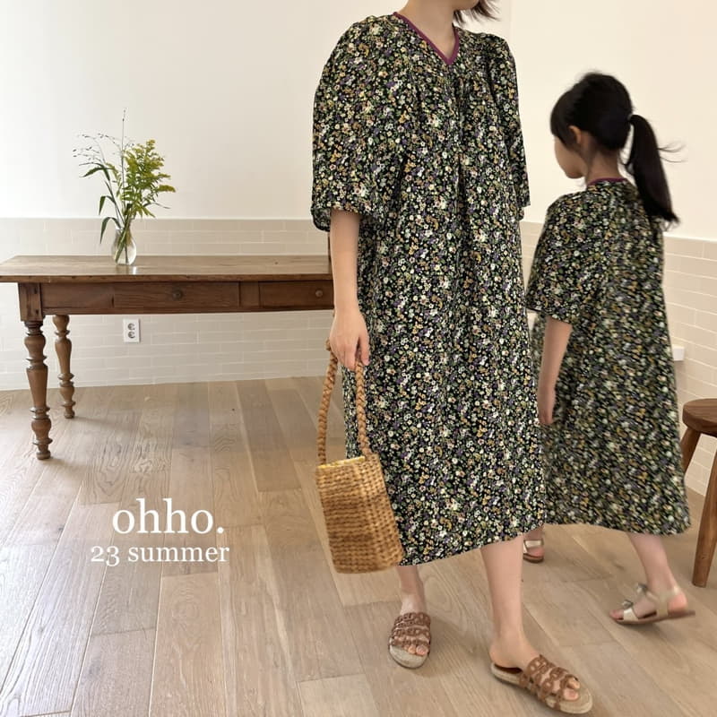 Ohho - Korean Children Fashion - #kidsshorts - Liberty One-piece with Mom - 3