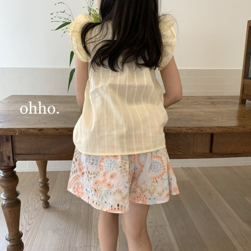 Ohho - Korean Children Fashion - #kidsstore - Ette Punching Skirt Pants - 9