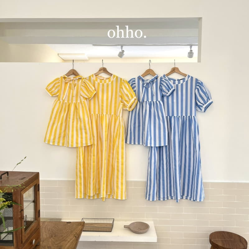 Ohho - Korean Children Fashion - #littlefashionista - Cool Ribbon One-piece with Mom