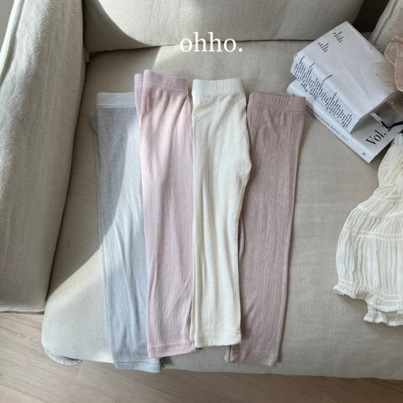 Ohho - Korean Children Fashion - #littlefashionista - Eyelet Leggings - 10