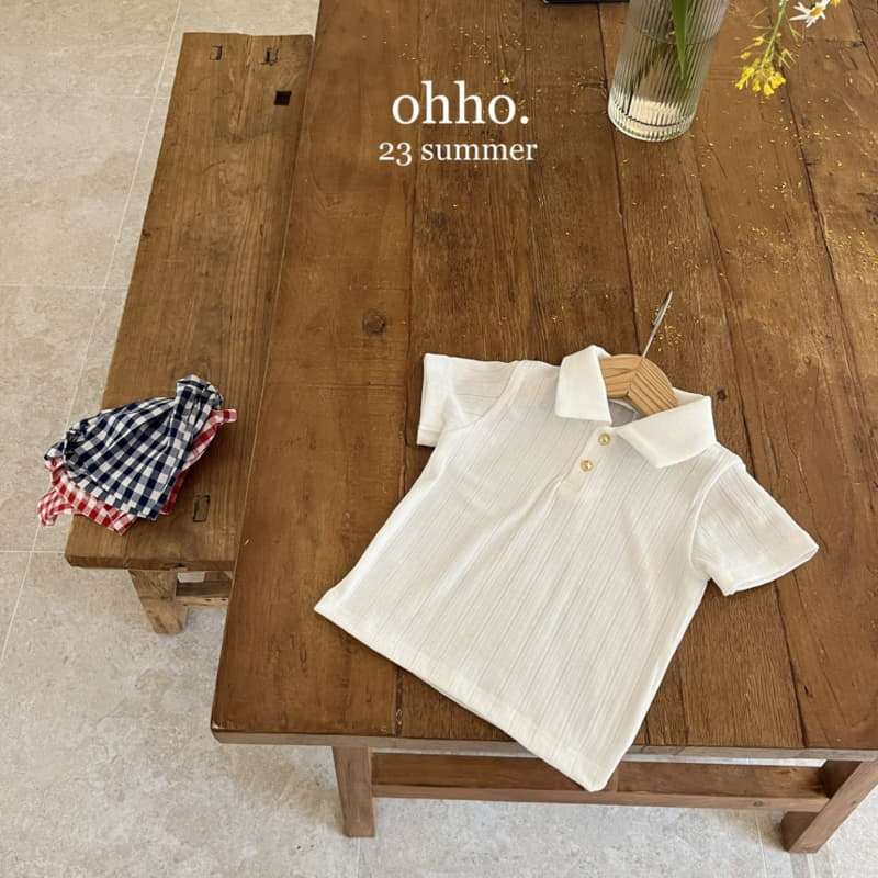 Ohho - Korean Children Fashion - #minifashionista - French Summer Collar Tee - 2