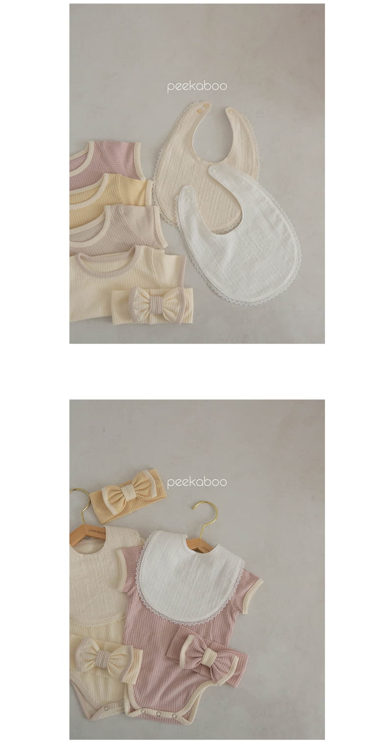 Peekaboo - Korean Baby Fashion - #babyoutfit - Blan Bib - 4