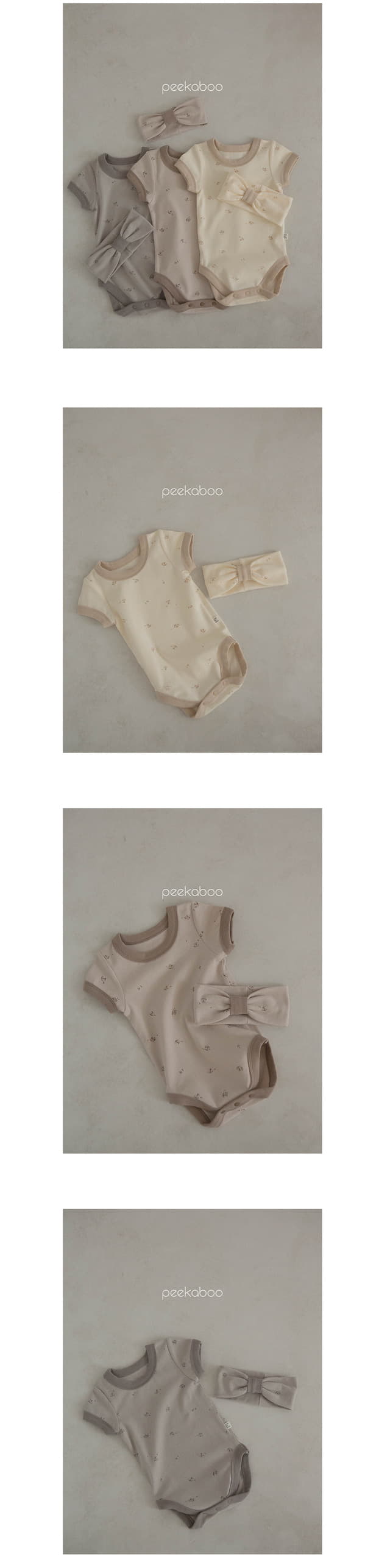 Peekaboo - Korean Baby Fashion - #onlinebabyboutique - Mushroom Short Sleeves Bodysuit - 5