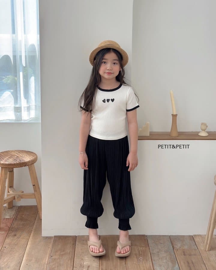 Petit & Petit - Korean Children Fashion - #childofig - Heart Crop Tee