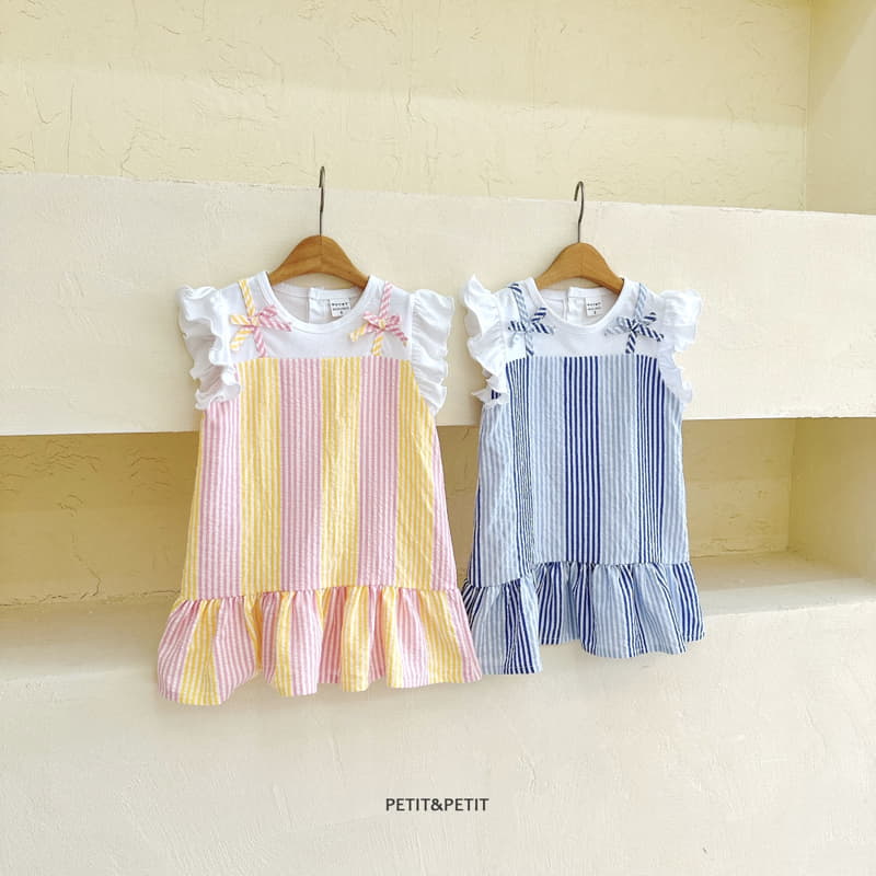 Petit & Petit - Korean Children Fashion - #childrensboutique - Ribbon Stripes One-piece - 4