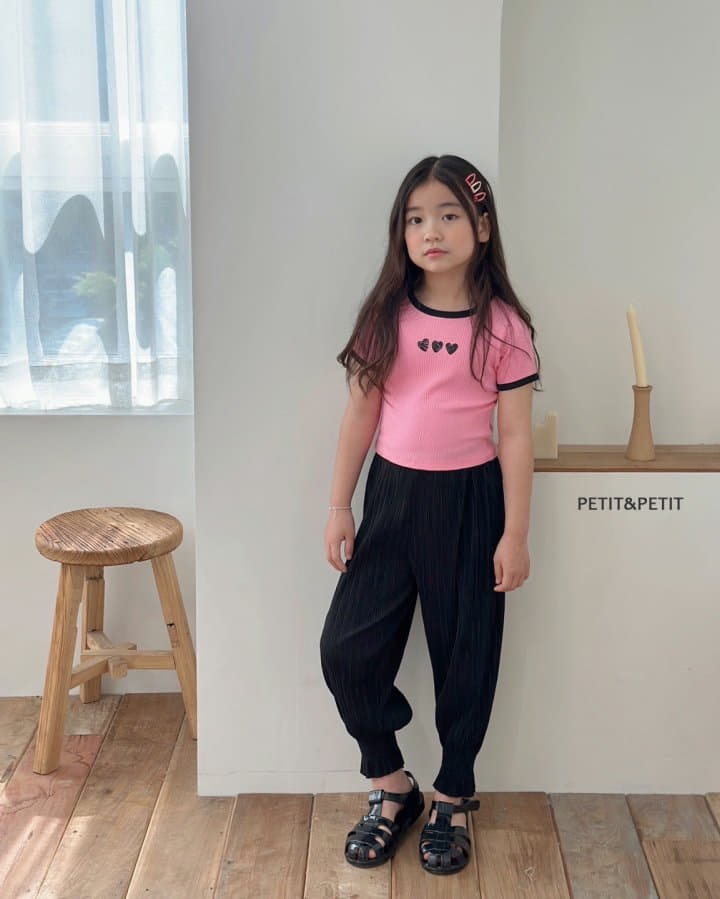 Petit & Petit - Korean Children Fashion - #designkidswear - Heart Crop Tee - 4