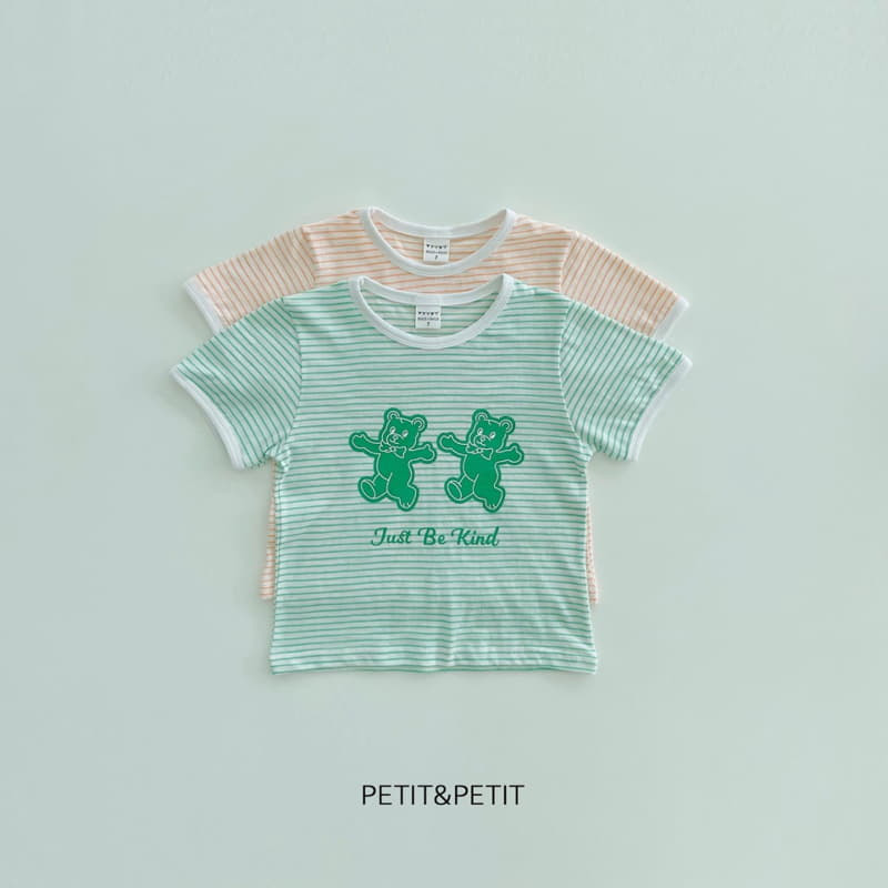 Petit & Petit - Korean Children Fashion - #fashionkids - Bear Bear Piping Tee - 6