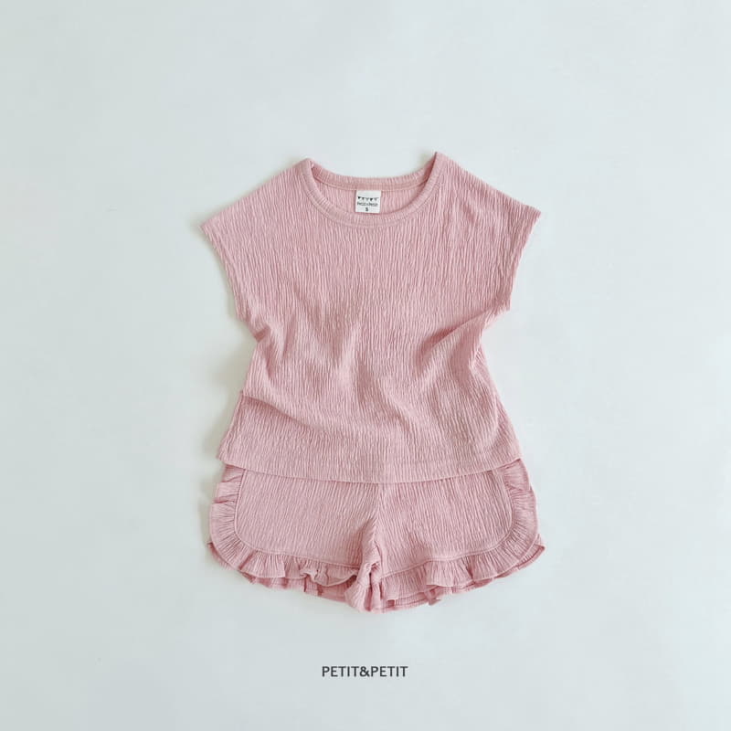 Petit & Petit - Korean Children Fashion - #fashionkids - Momo Frill Top Bottom Set - 4