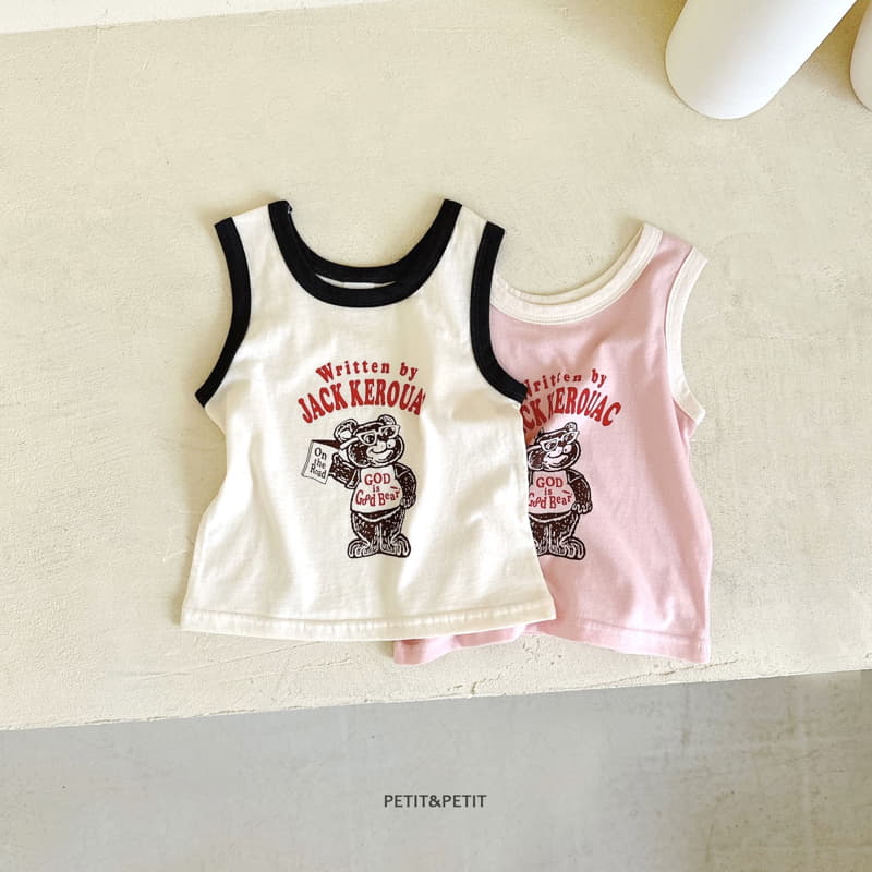 Petit & Petit - Korean Children Fashion - #kidsshorts - Good Bear Sleeveless - 9