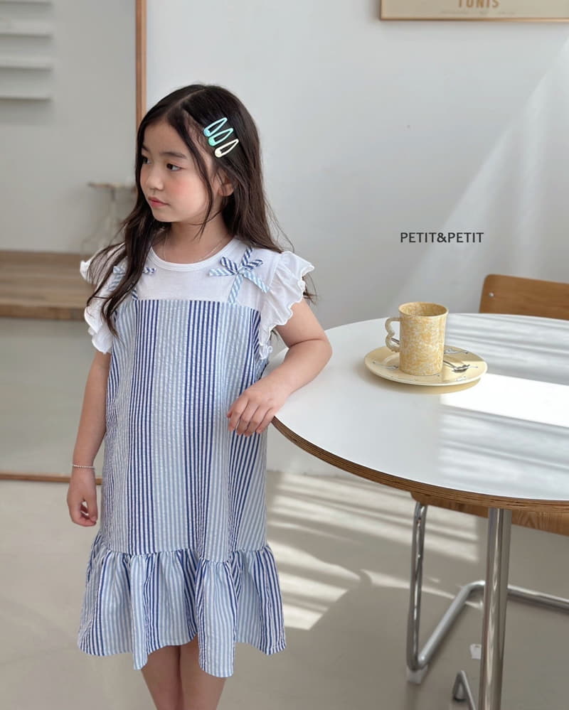 Petit & Petit - Korean Children Fashion - #kidzfashiontrend - Ribbon Stripes One-piece - 9