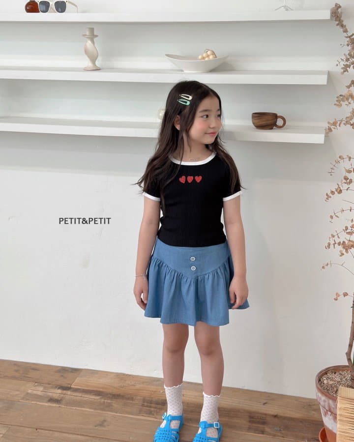 Petit & Petit - Korean Children Fashion - #kidzfashiontrend - Heart Crop Tee - 8