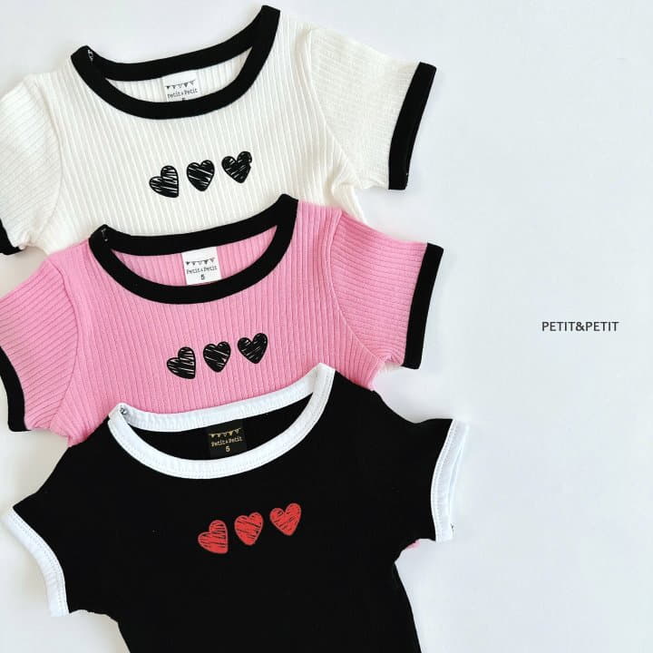 Petit & Petit - Korean Children Fashion - #magicofchildhood - Heart Crop Tee - 11