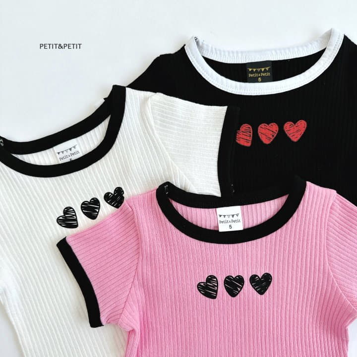 Petit & Petit - Korean Children Fashion - #minifashionista - Heart Crop Tee - 12