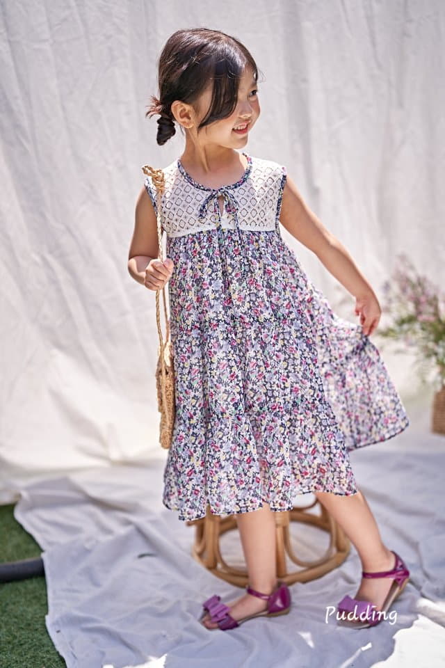 Pudding - Korean Children Fashion - #Kfashion4kids - Chiffon One-piece - 5