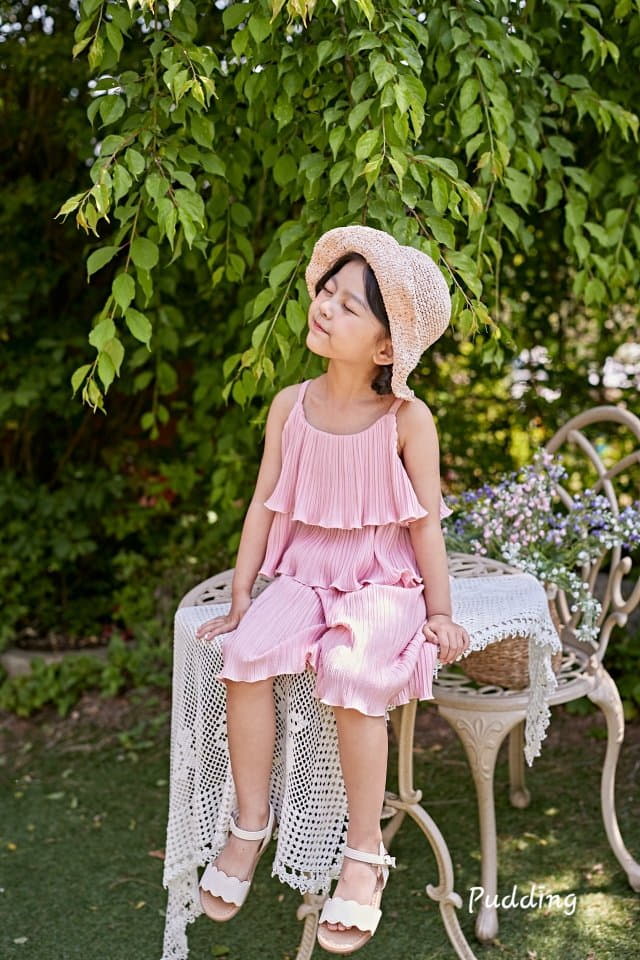 Pudding - Korean Children Fashion - #childofig - Wrinkle Top Bottom Set - 5