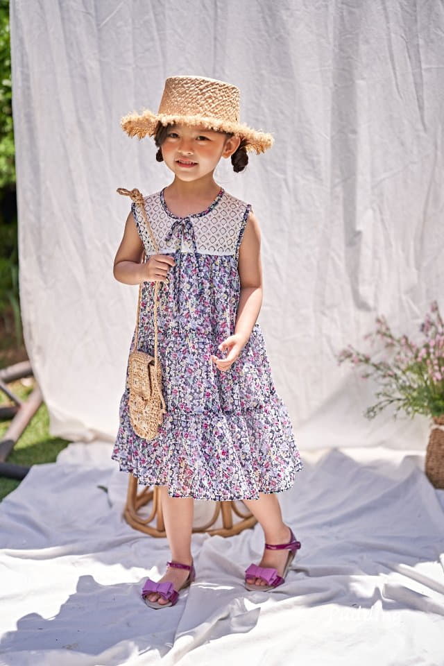 Pudding - Korean Children Fashion - #kidsshorts - Chiffon One-piece - 2