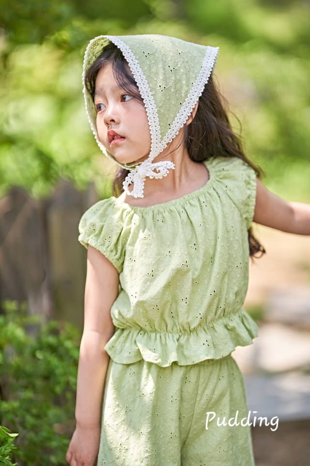 Pudding - Korean Children Fashion - #kidzfashiontrend - Embrodiery Top Bottom Set - 11