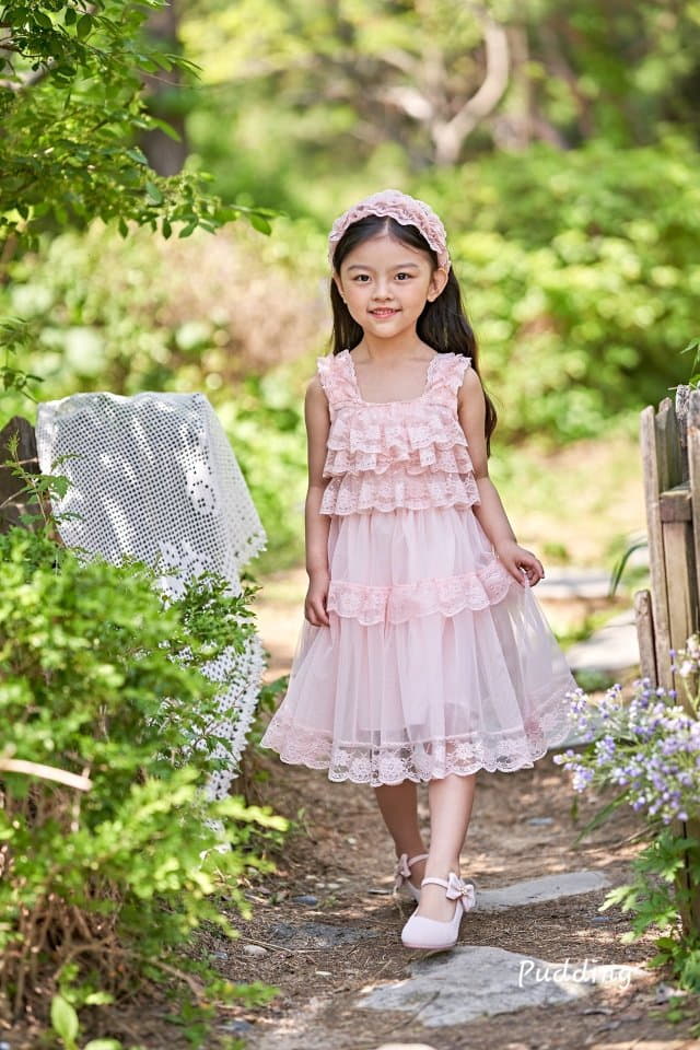 Pudding - Korean Children Fashion - #kidzfashiontrend - Lace One-piece - 5