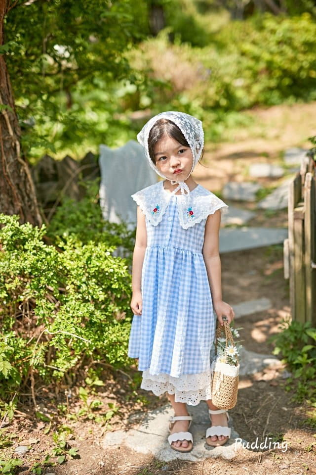 Pudding - Korean Children Fashion - #prettylittlegirls - Collar Embroidery One-piece - 12