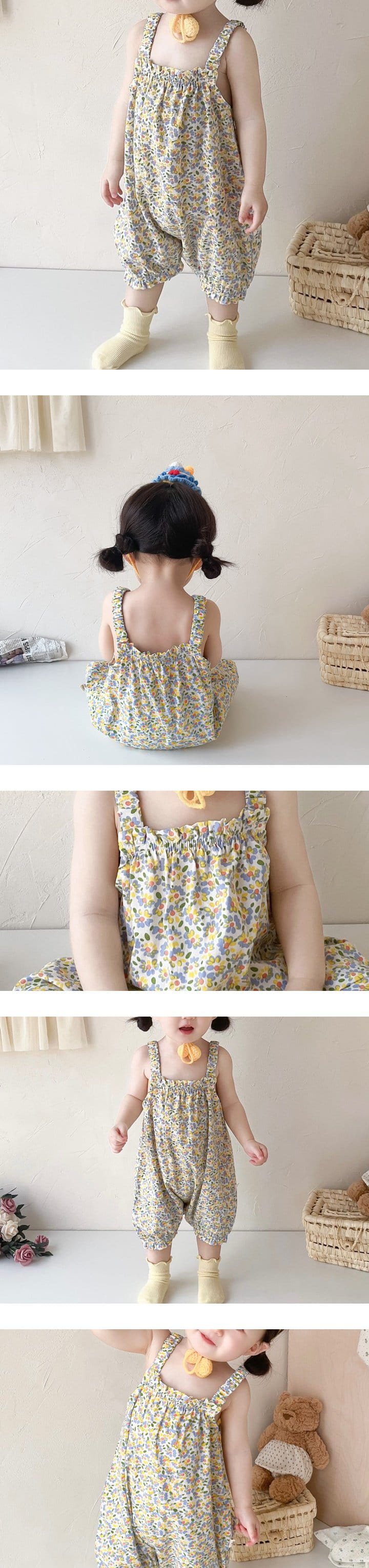 Reve Kid - Korean Baby Fashion - #babyboutique - Flower Sleeveless Bodysuit