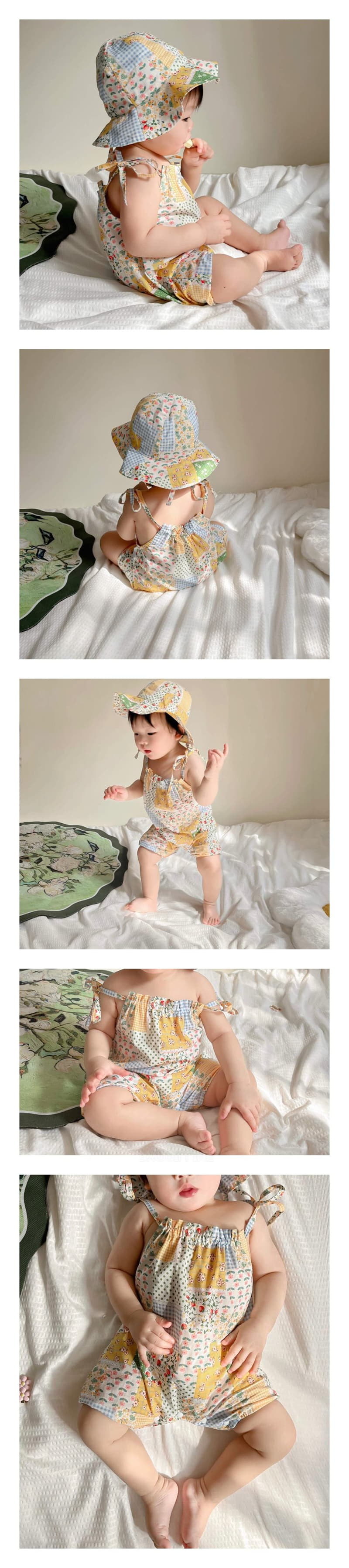 Reve Kid - Korean Baby Fashion - #babyfashion - Kid Bucket Hat Bodysuit Set