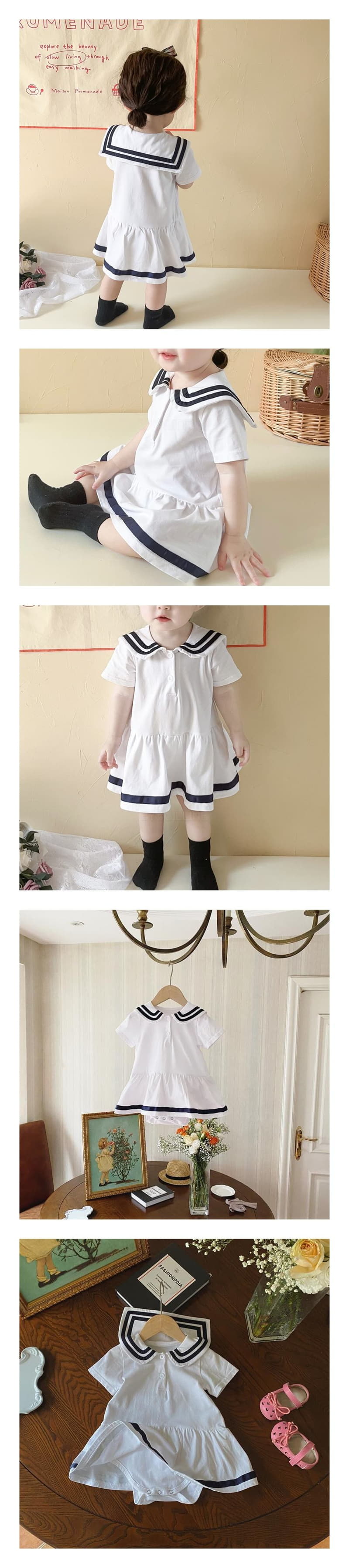 Reve Kid - Korean Children Fashion - #childofig - Sailor One-piece Bodysuit