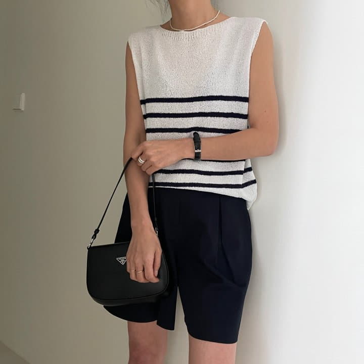 Ripple - Korean Women Fashion - #womensfashion - Leave Stripes Knit Tee